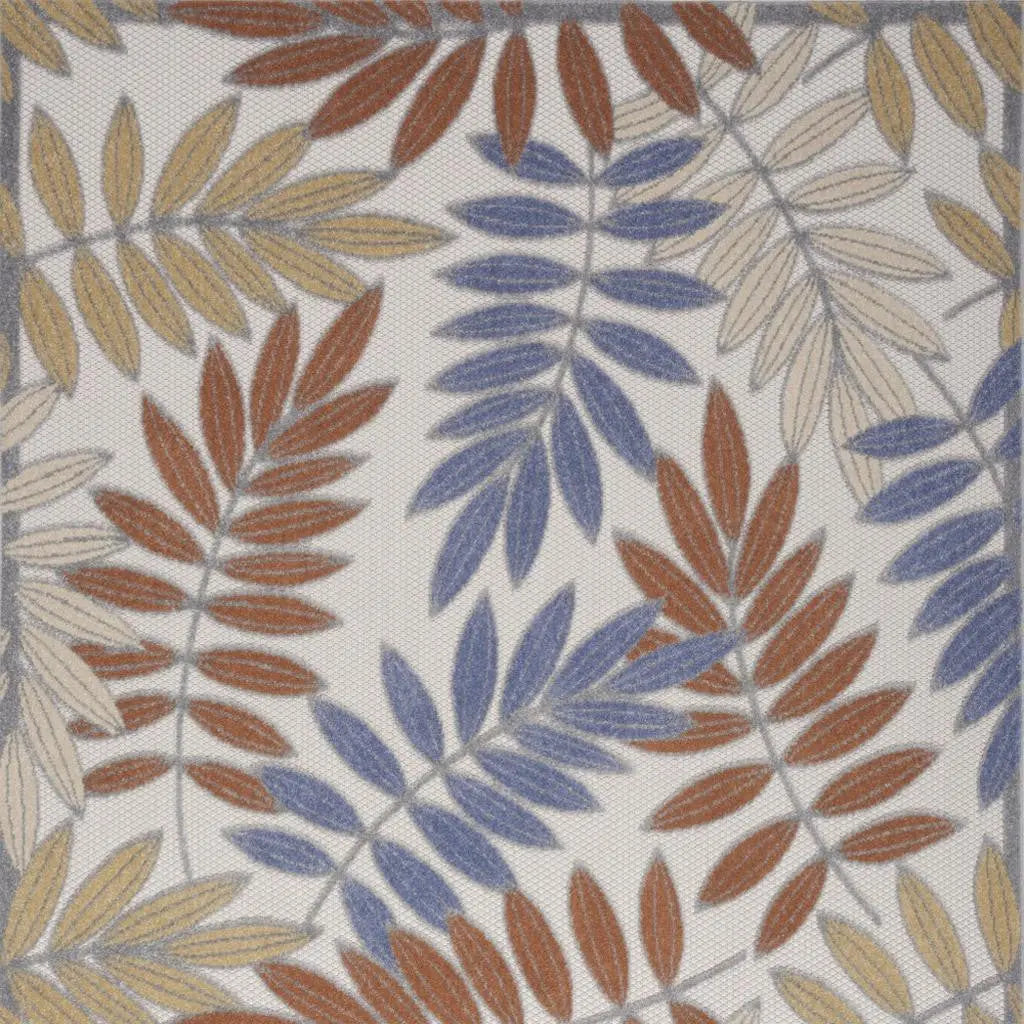 4' X 6' Blue Indoor Outdoor Area Rug Homeroots Outdoor