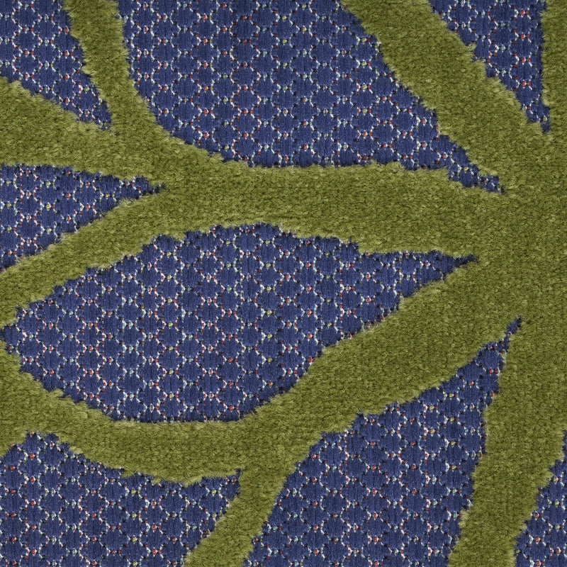 4' X 6' Blue Yellow and Green Indoor Outdoor Area Rug Homeroots Outdoor