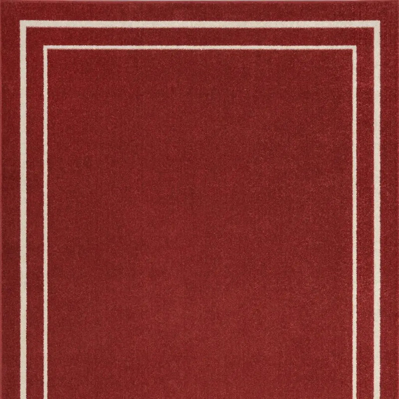 4' X 6' Brick Red And Ivory Indoor Outdoor Area Rug Homeroots Outdoor