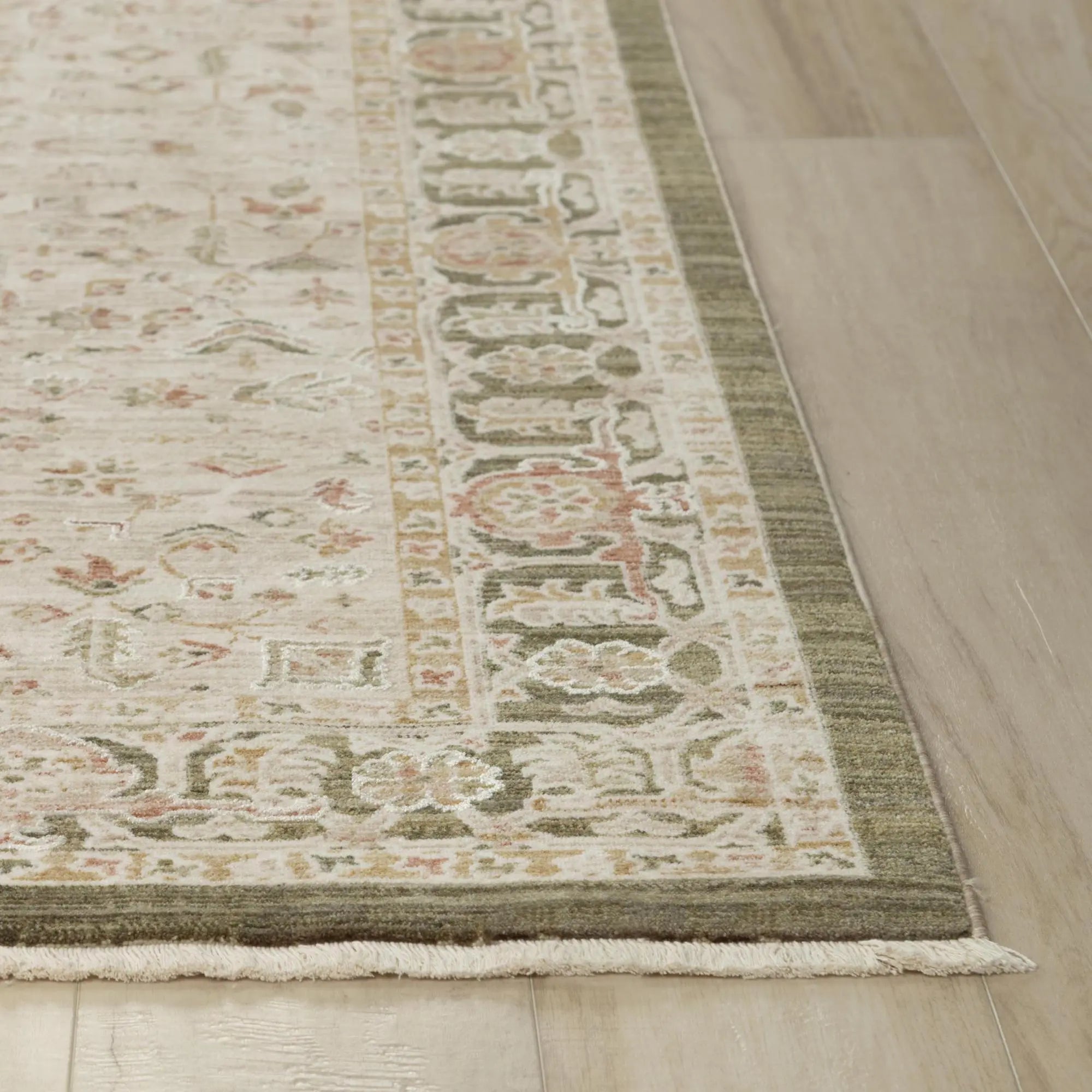 4' X 6' Brown And Green Oriental Area Rug Homeroots Home Decor