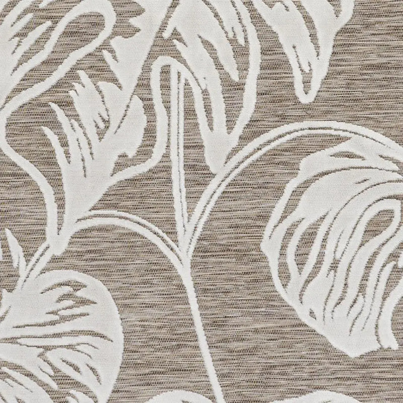 4' X 6' Brown And Ivory Floral Indoor Outdoor Area Rug - GreatEagleInc
