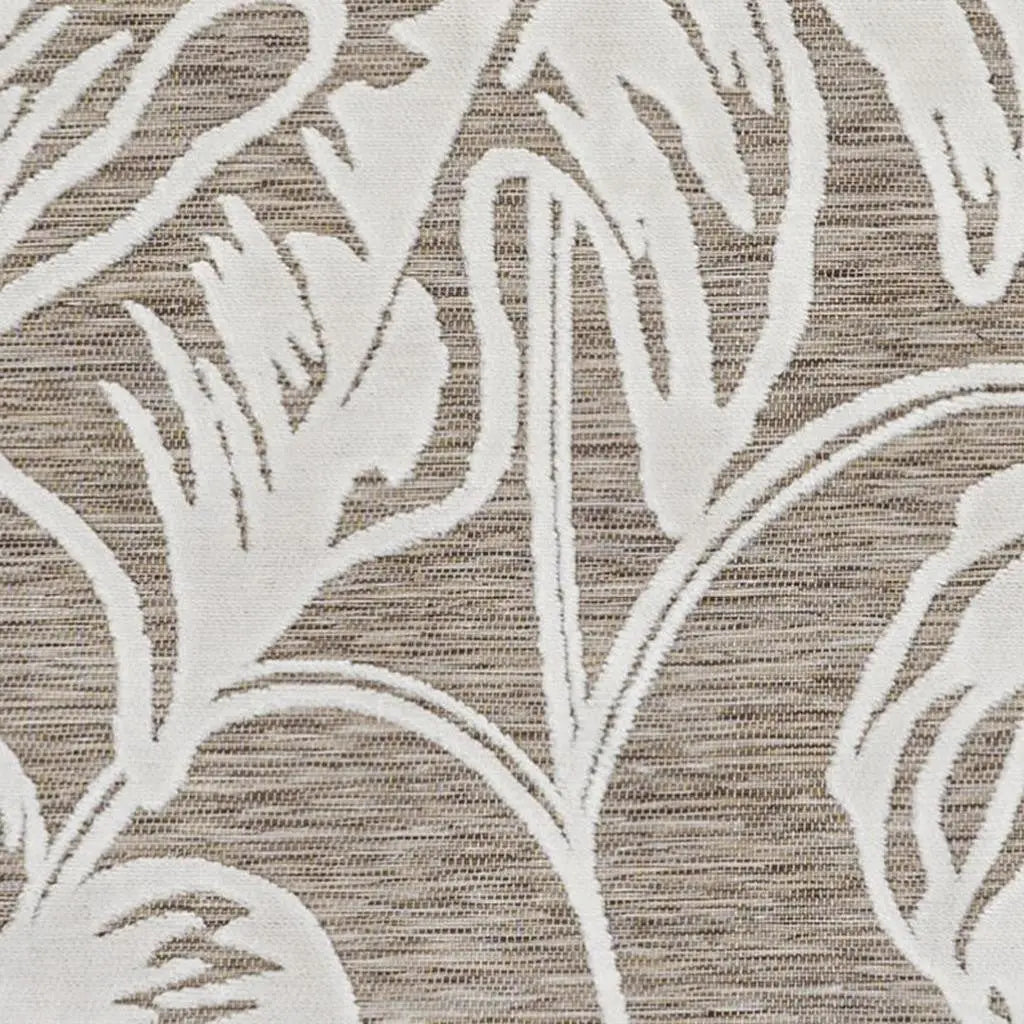 4' X 6' Brown And Ivory Floral Indoor Outdoor Area Rug - GreatEagleInc