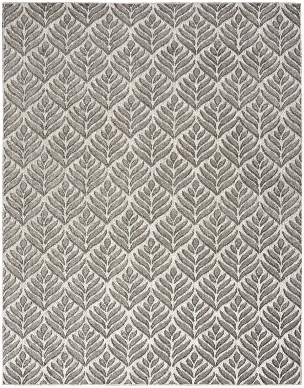 4' X 6' Charcoal Floral Stain Resistant Non Skid Area Rug Homeroots Outdoor