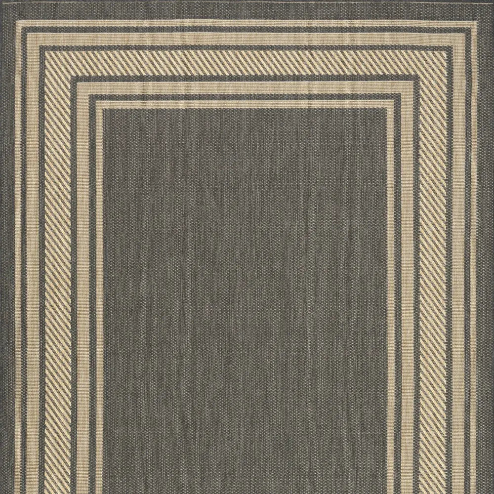4' X 6' Charcoal Geometric Indoor Outdoor Area Rug Homeroots Outdoor