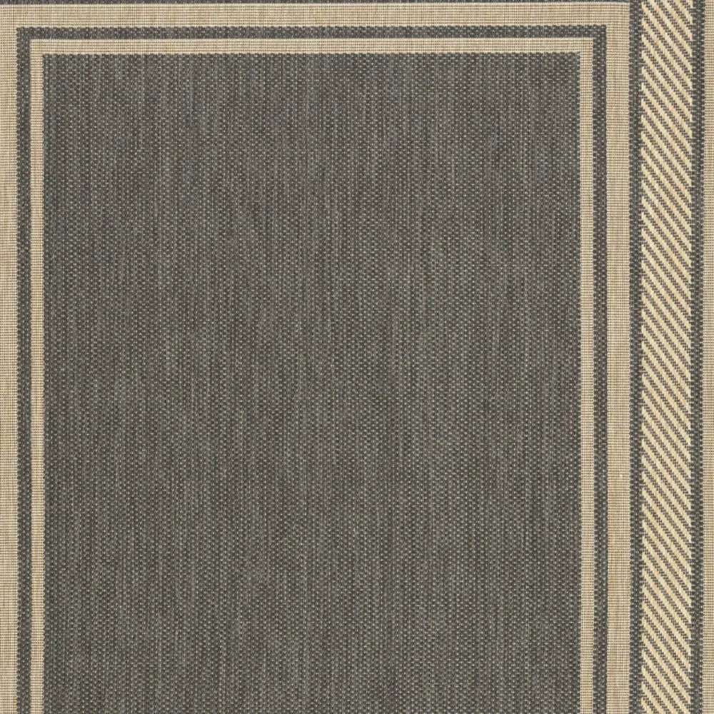 4' X 6' Charcoal Geometric Indoor Outdoor Area Rug Homeroots Outdoor