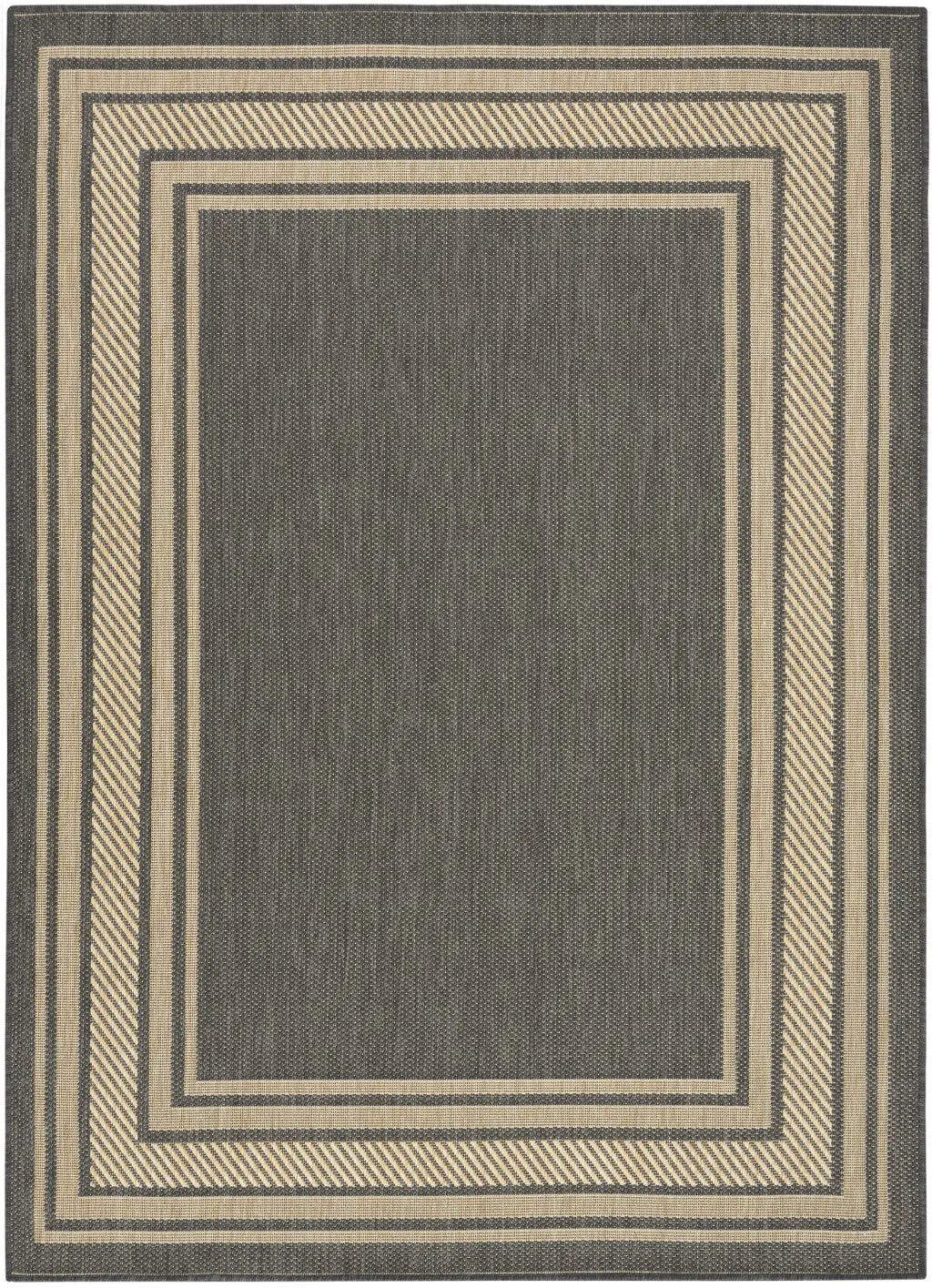 4' X 6' Charcoal Geometric Indoor Outdoor Area Rug Homeroots Outdoor