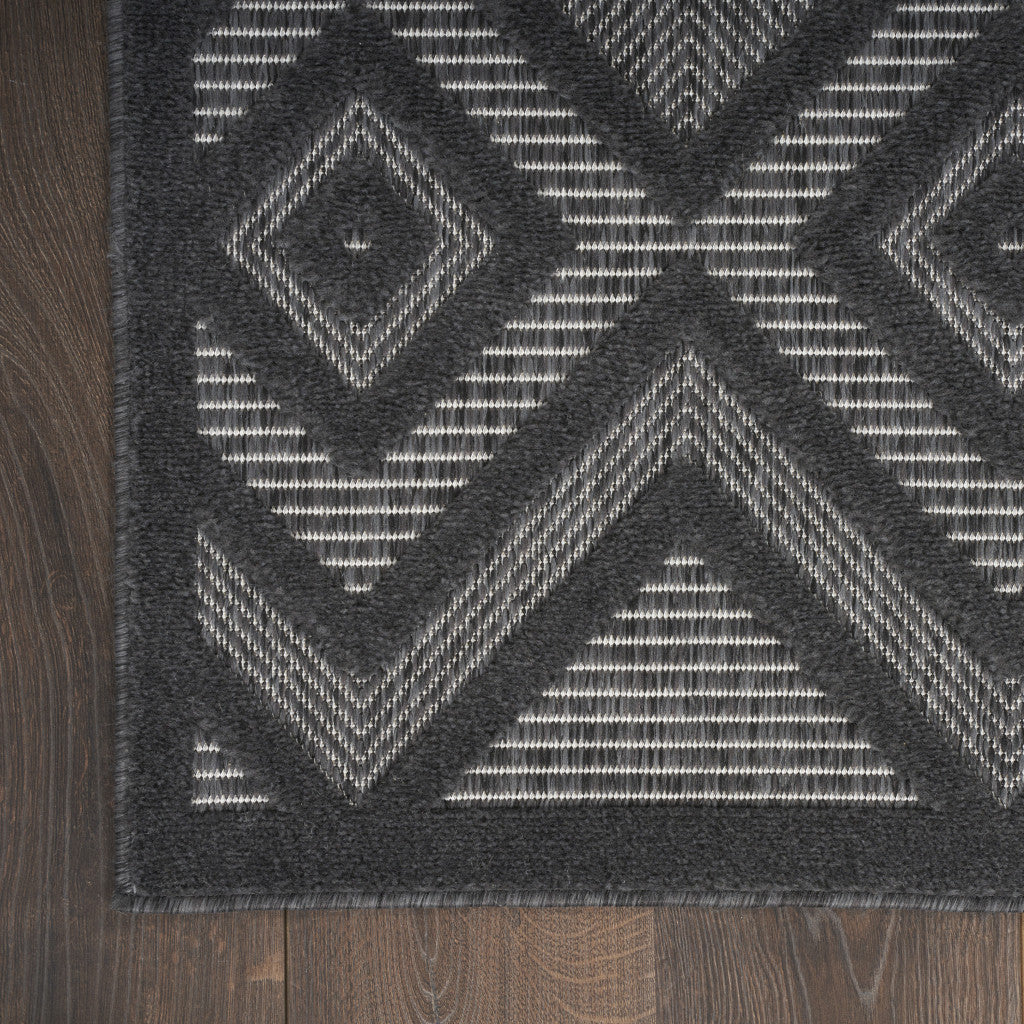 4' X 6' Charcoal Indoor Outdoor Area Rug - GreatEagleInc