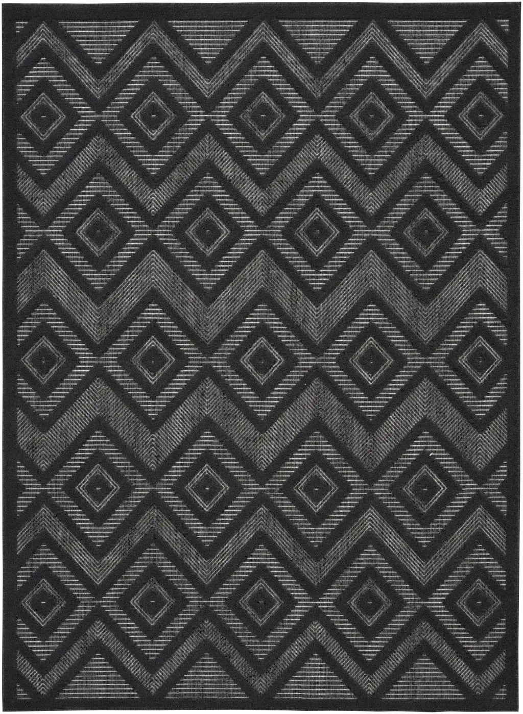4' X 6' Charcoal Indoor Outdoor Area Rug - GreatEagleInc