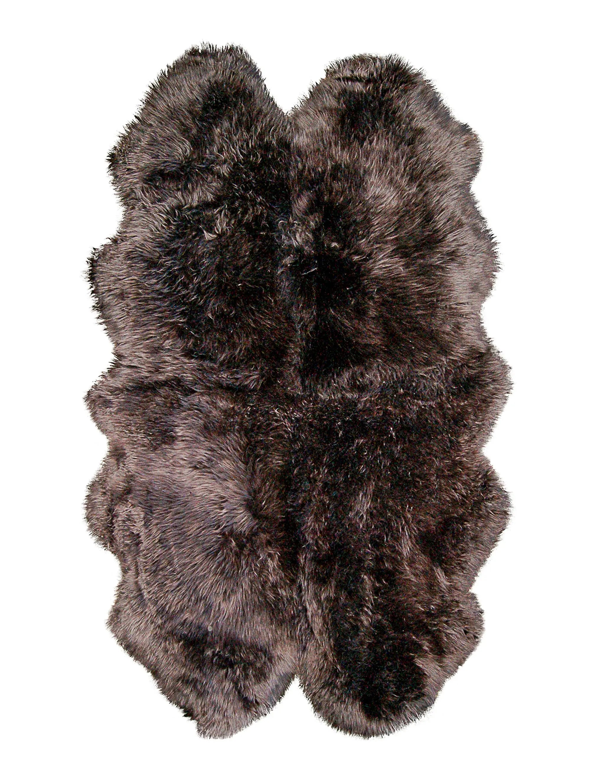 4' X 6' Chocolate Genuine Sheepskin Area Rug Homeroots Home Decor