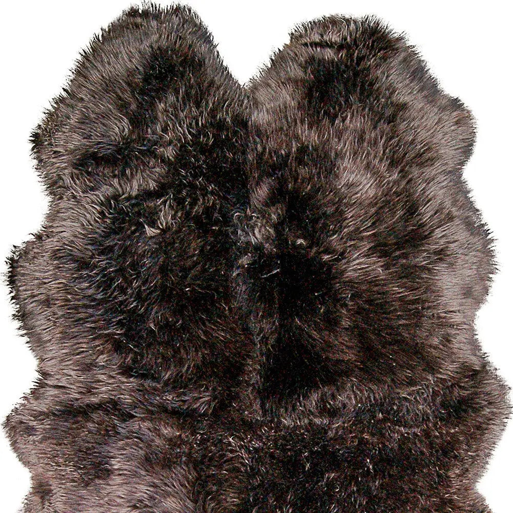 4' X 6' Chocolate Genuine Sheepskin Area Rug Homeroots Home Decor
