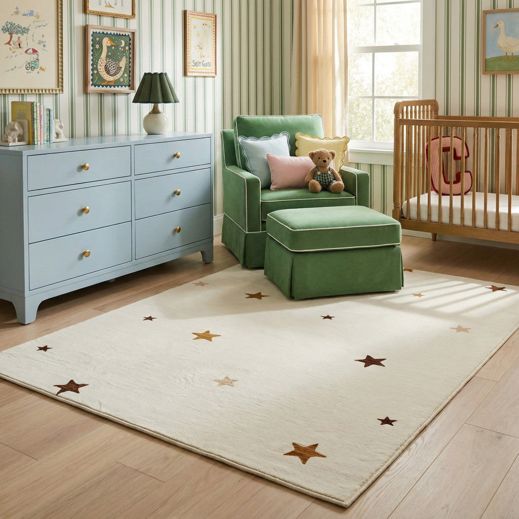 4' X 6' Cream Abstract Area Rug Homeroots Home Decor