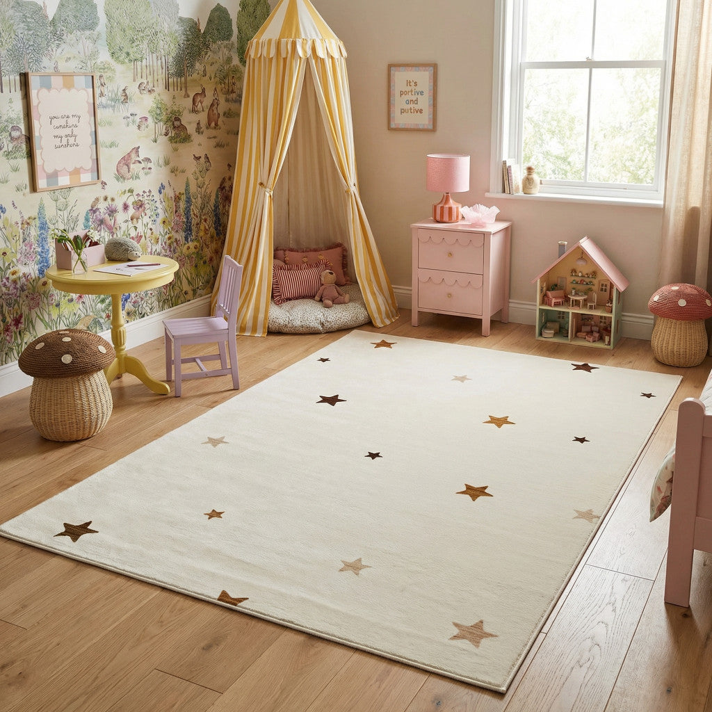 4' X 6' Cream Abstract Area Rug Homeroots Home Decor