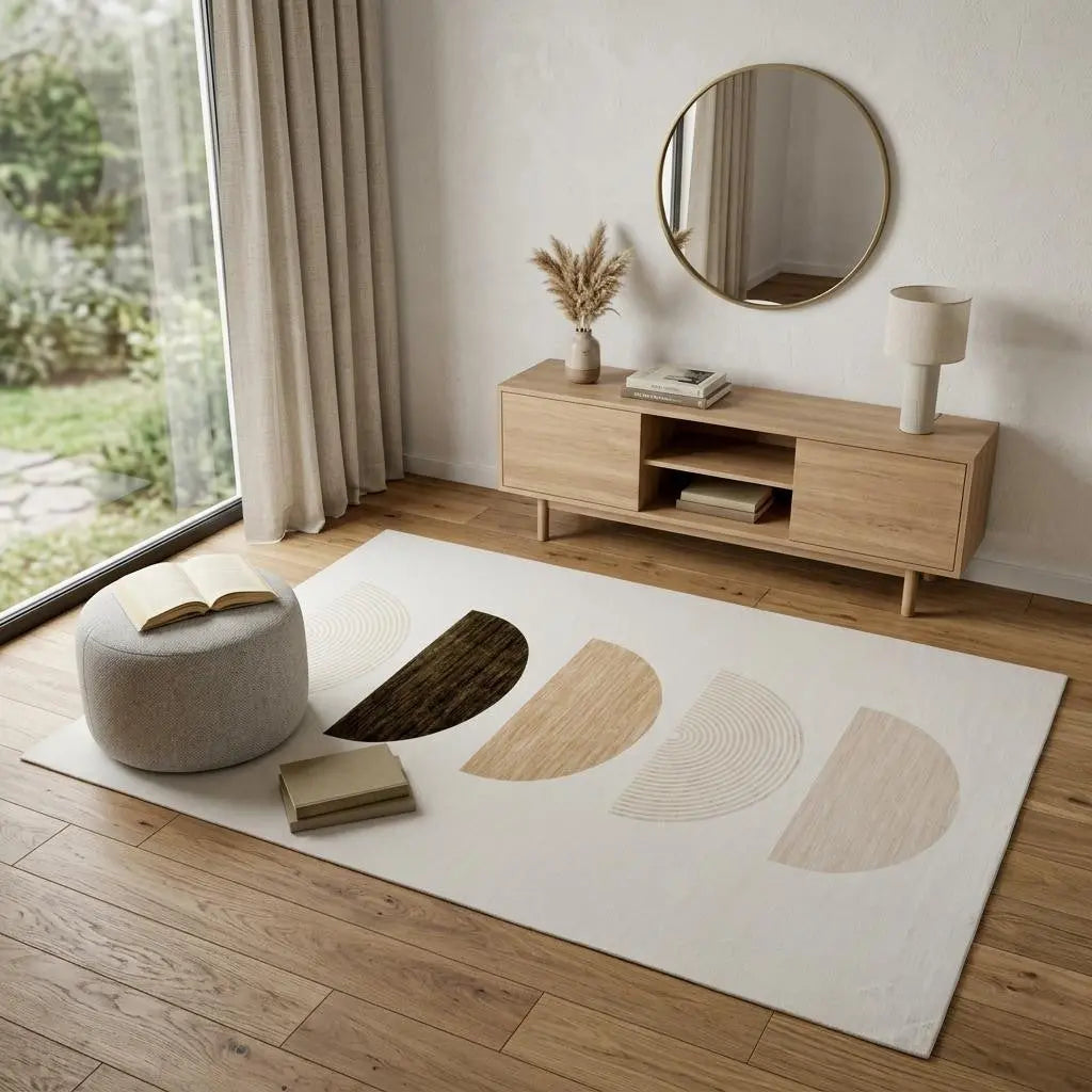 4' X 6' Cream Abstract Area Rug Homeroots Home Decor