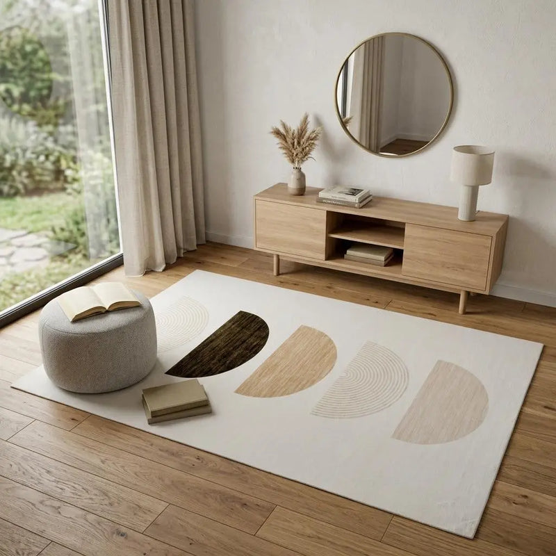 4' X 6' Cream Abstract Area Rug Homeroots Home Decor
