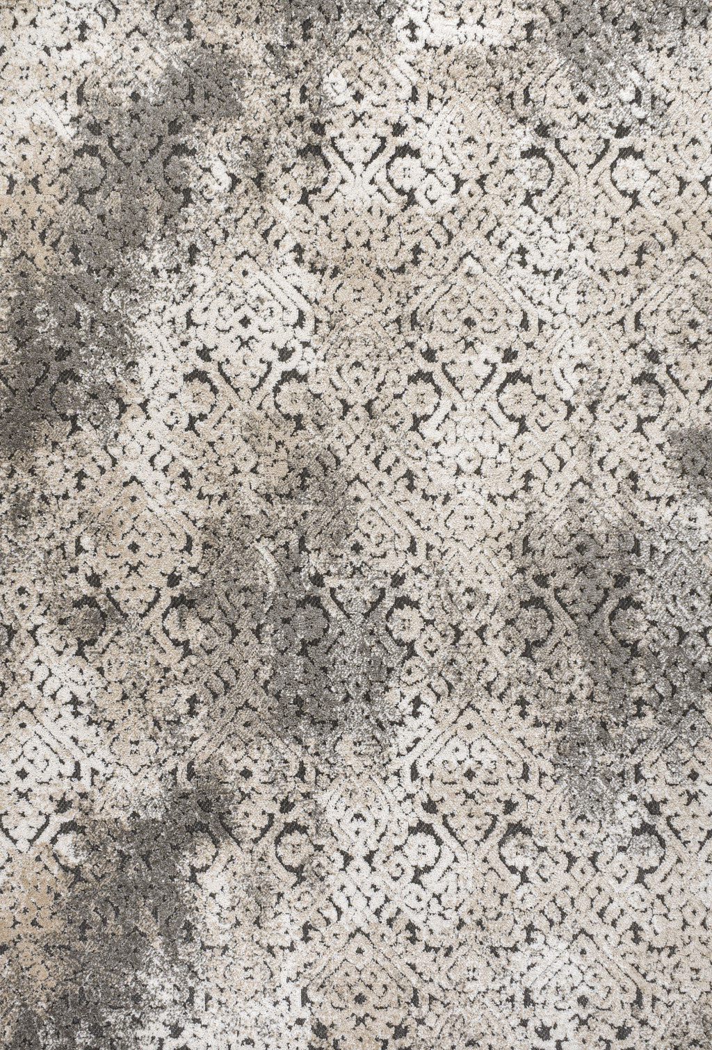 4' X 6' Cream Beige And Dark Gray Abstract Indoor Outdoor Area Rug - GreatEagleInc
