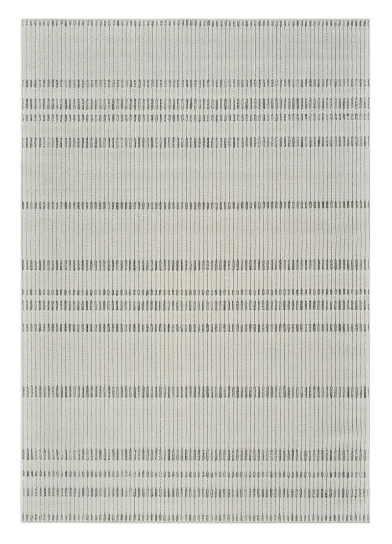 4' X 6' Cream and Beige Striped Distressed Indoor Outdoor Area Rug Homeroots Outdoor