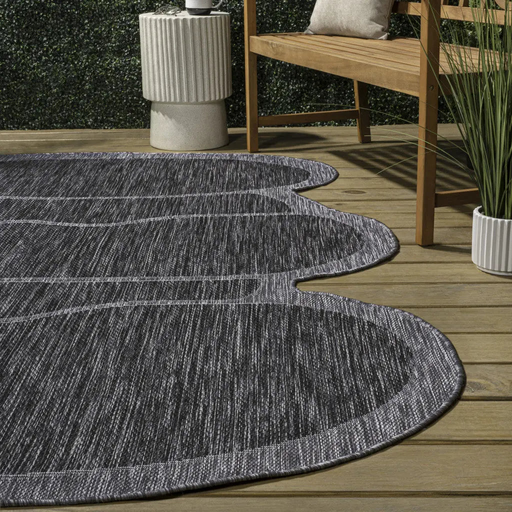 4' X 6' Dark Gray And Gray Medallion Indoor Outdoor Area Rug Homeroots Outdoor