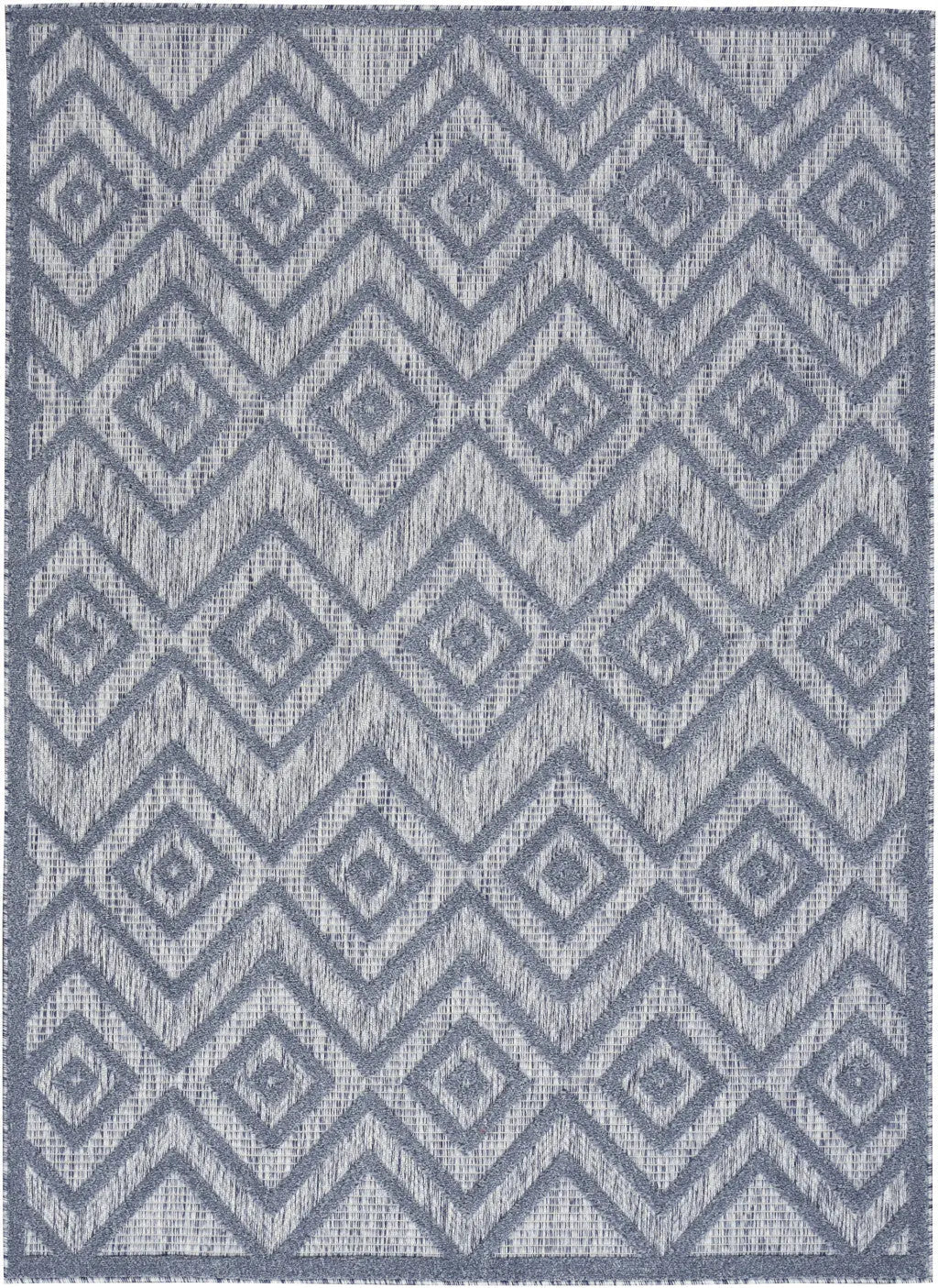4' X 6' Denim Blue Indoor Outdoor Area Rug - GreatEagleInc