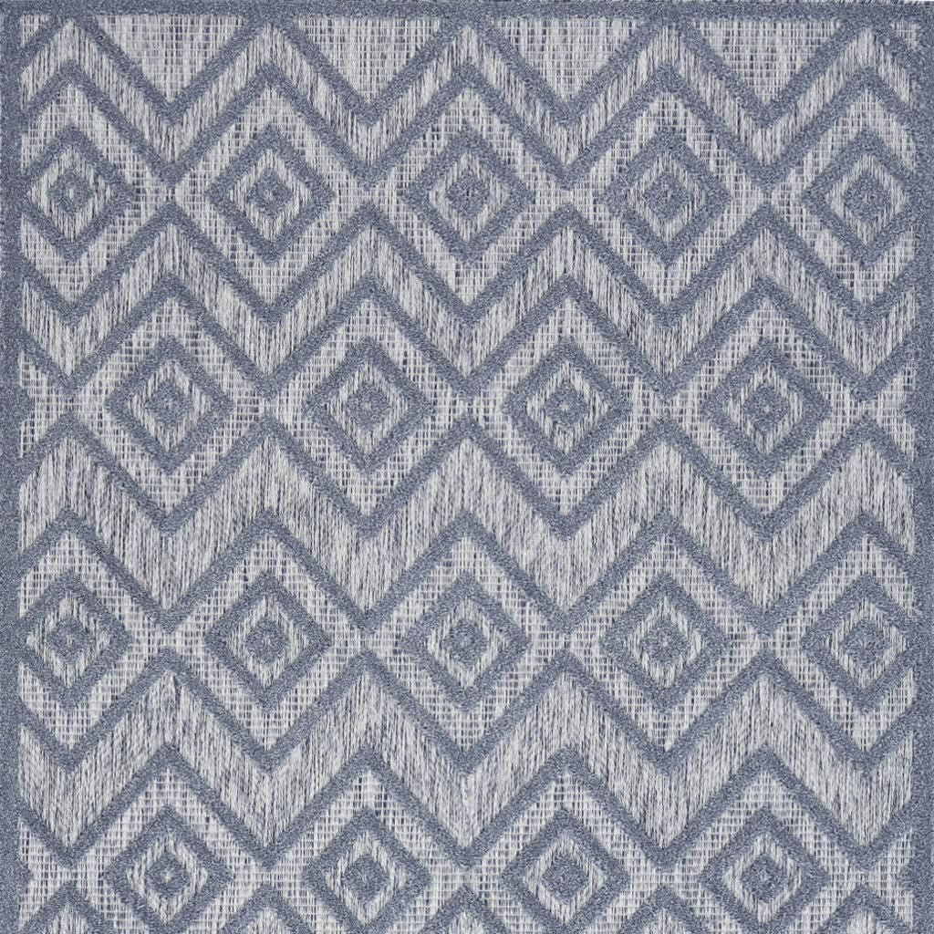 4' X 6' Denim Blue Indoor Outdoor Area Rug - GreatEagleInc