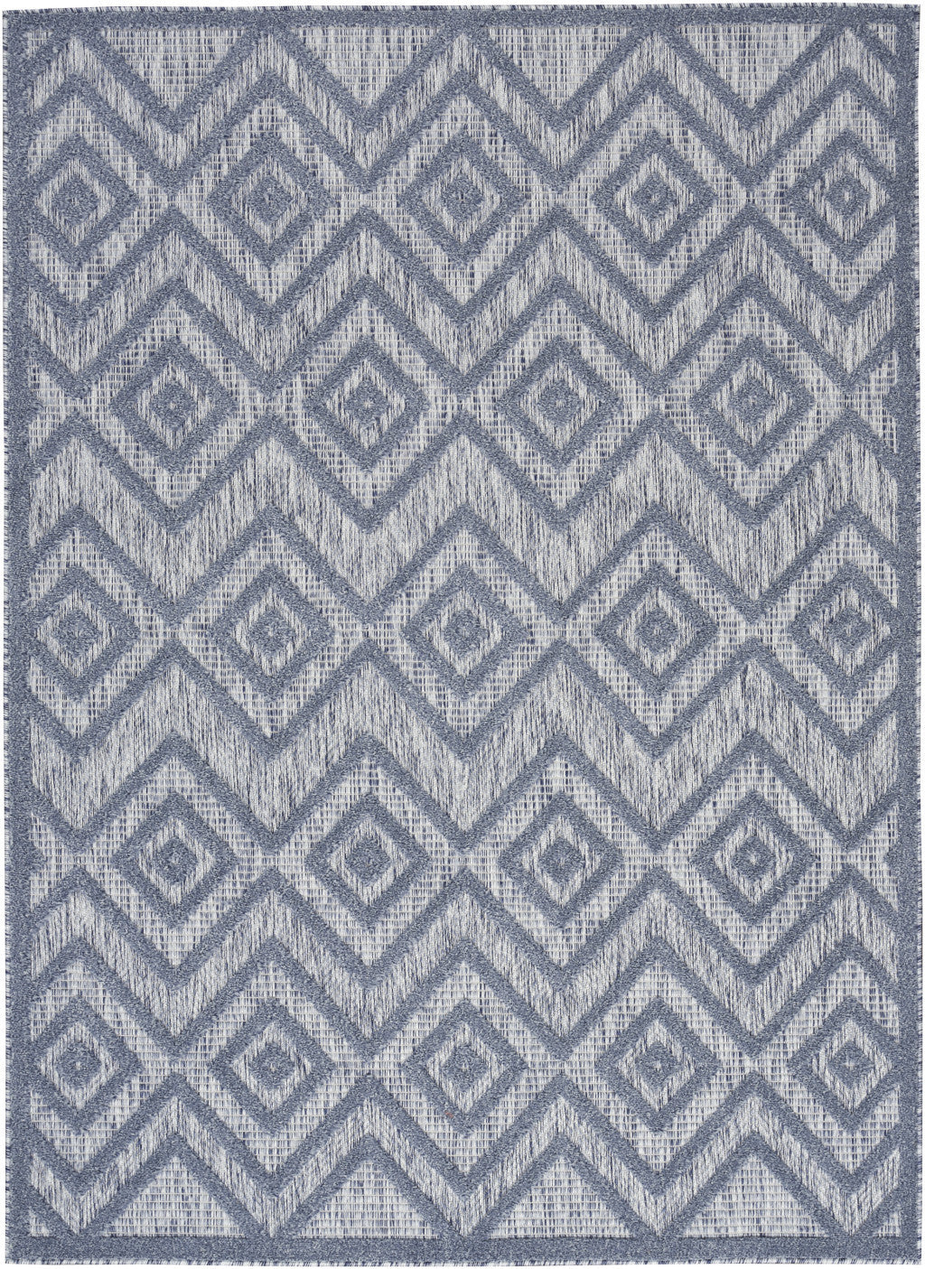 4' X 6' Denim Blue Indoor Outdoor Area Rug - GreatEagleInc
