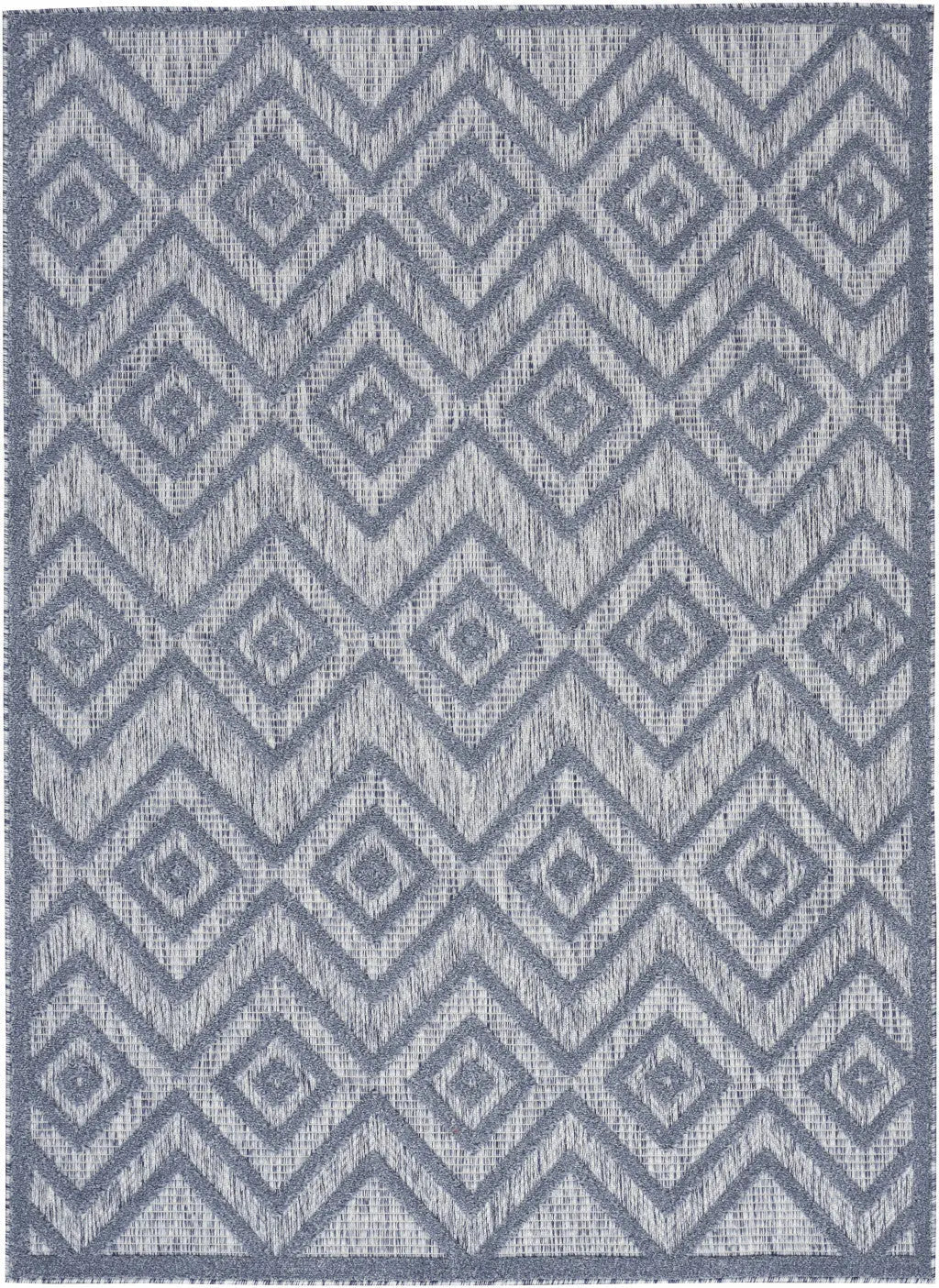 4' X 6' Denim Blue Indoor Outdoor Area Rug - GreatEagleInc