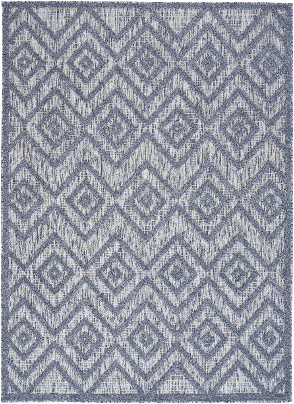 4' X 6' Denim Blue Indoor Outdoor Area Rug - GreatEagleInc