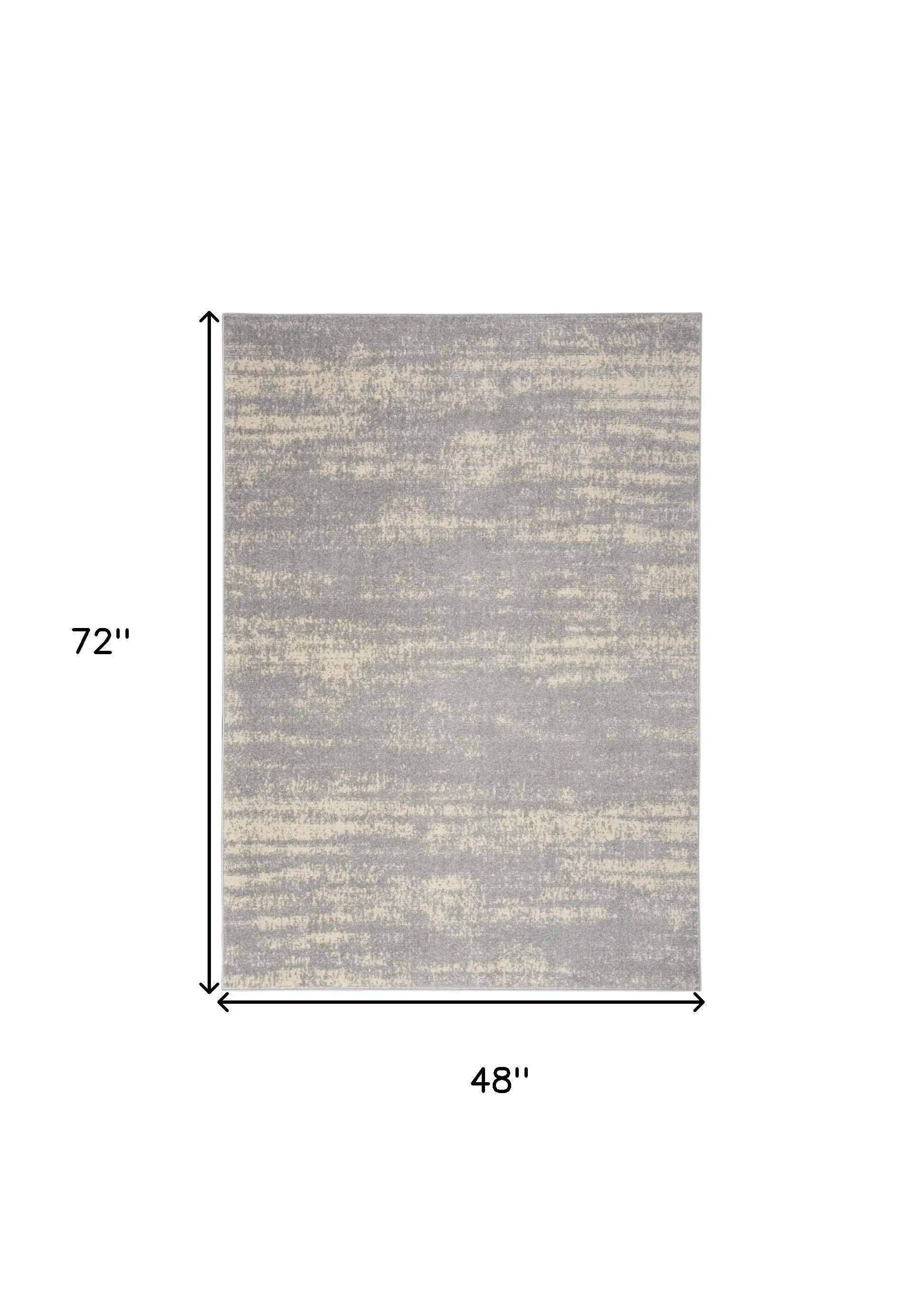 4' X 6' Gray And Beige Abstract Indoor Outdoor Area Rug Homeroots Outdoor
