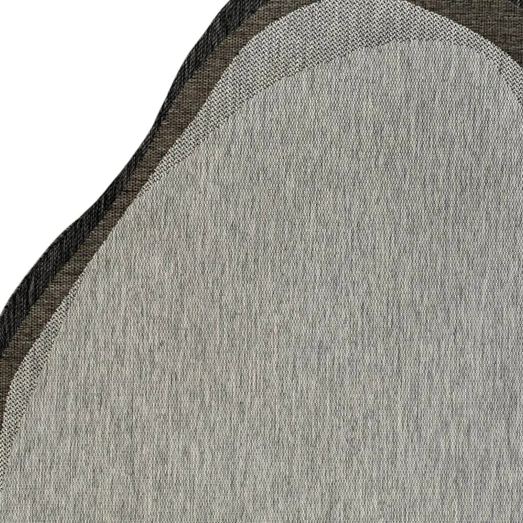 4' X 6' Gray And Black Abstract Indoor Outdoor Area Rug Homeroots Outdoor