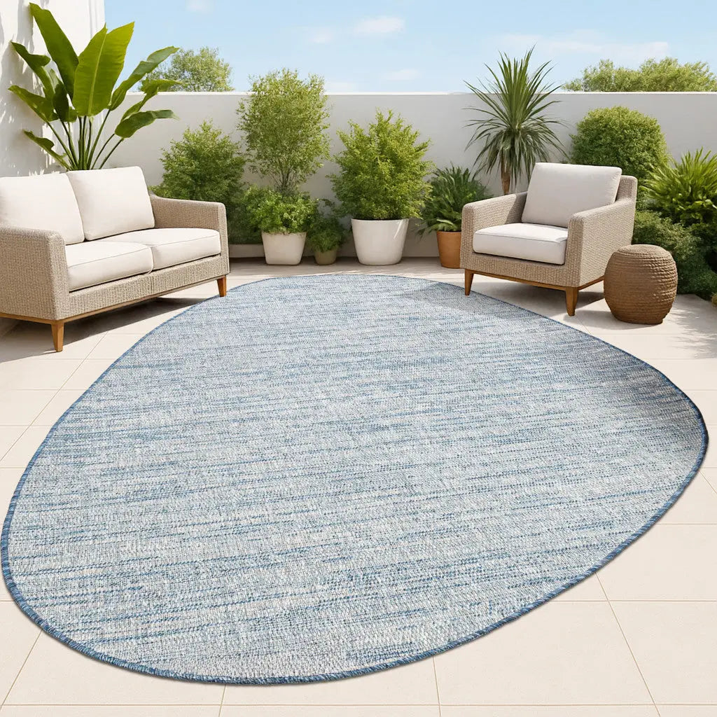 4' X 6' Gray And Navy Blue Medallion Indoor Outdoor Area Rug Homeroots Outdoor