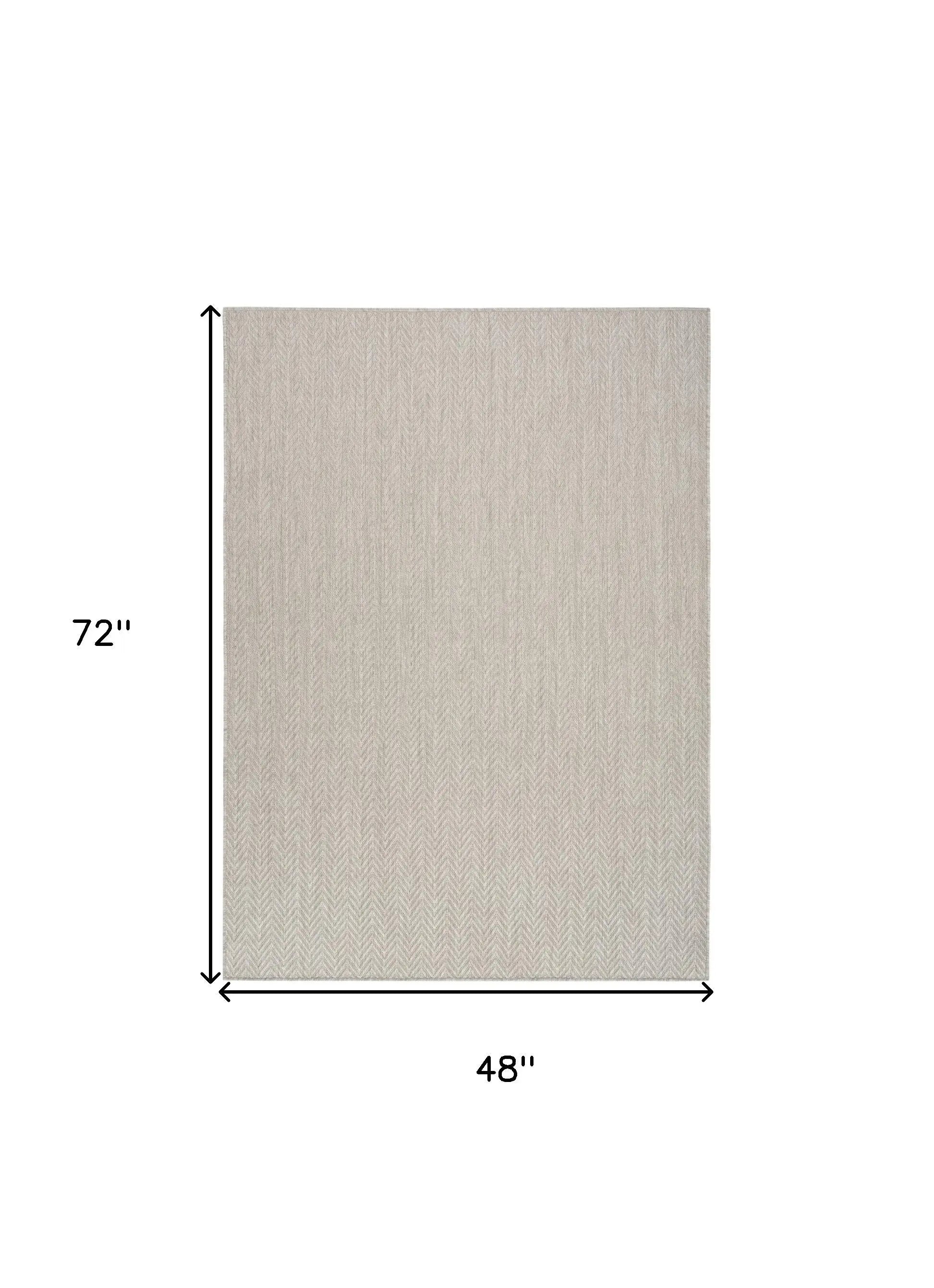4' X 6' Gray Geometric Indoor Outdoor Area Rug Homeroots Outdoor