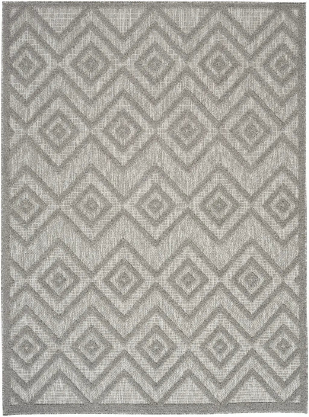 4' X 6' Gray Indoor Outdoor Area Rug - GreatEagleInc