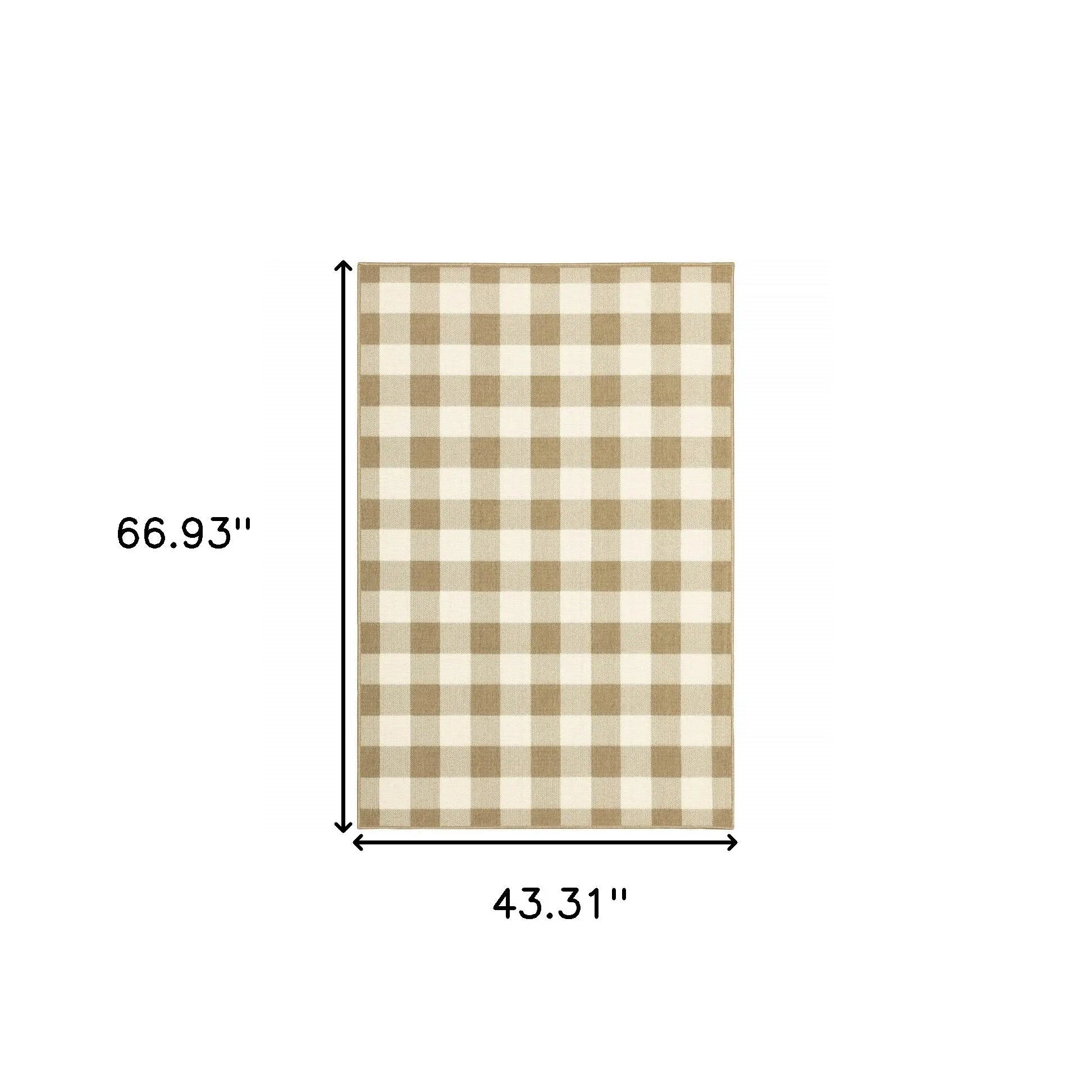 4' X 6' Gray and Ivory Geometric Stain Resistant Indoor Outdoor Area Rug Homeroots Outdoor