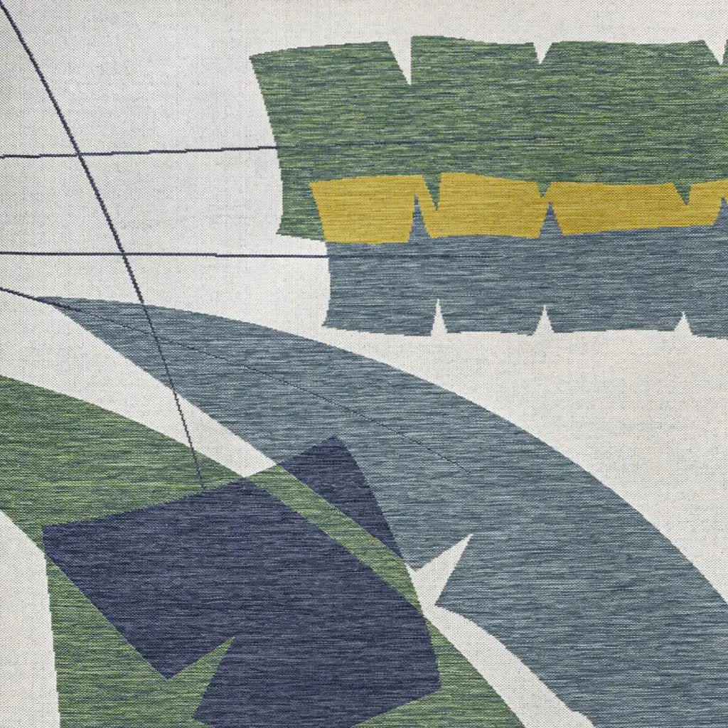 4' X 6' Green And Cream Abstract Indoor Outdoor Area Rug Homeroots Outdoor