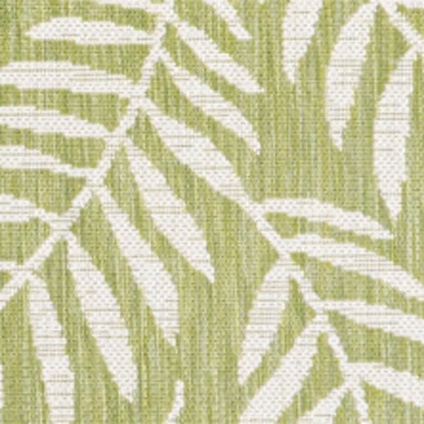 4' X 6' Green And Cream Floral Indoor Outdoor Area Rug Homeroots Outdoor