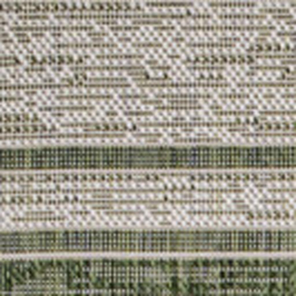 4' X 6' Green And Cream Indoor Outdoor Area Rug - GreatEagleInc