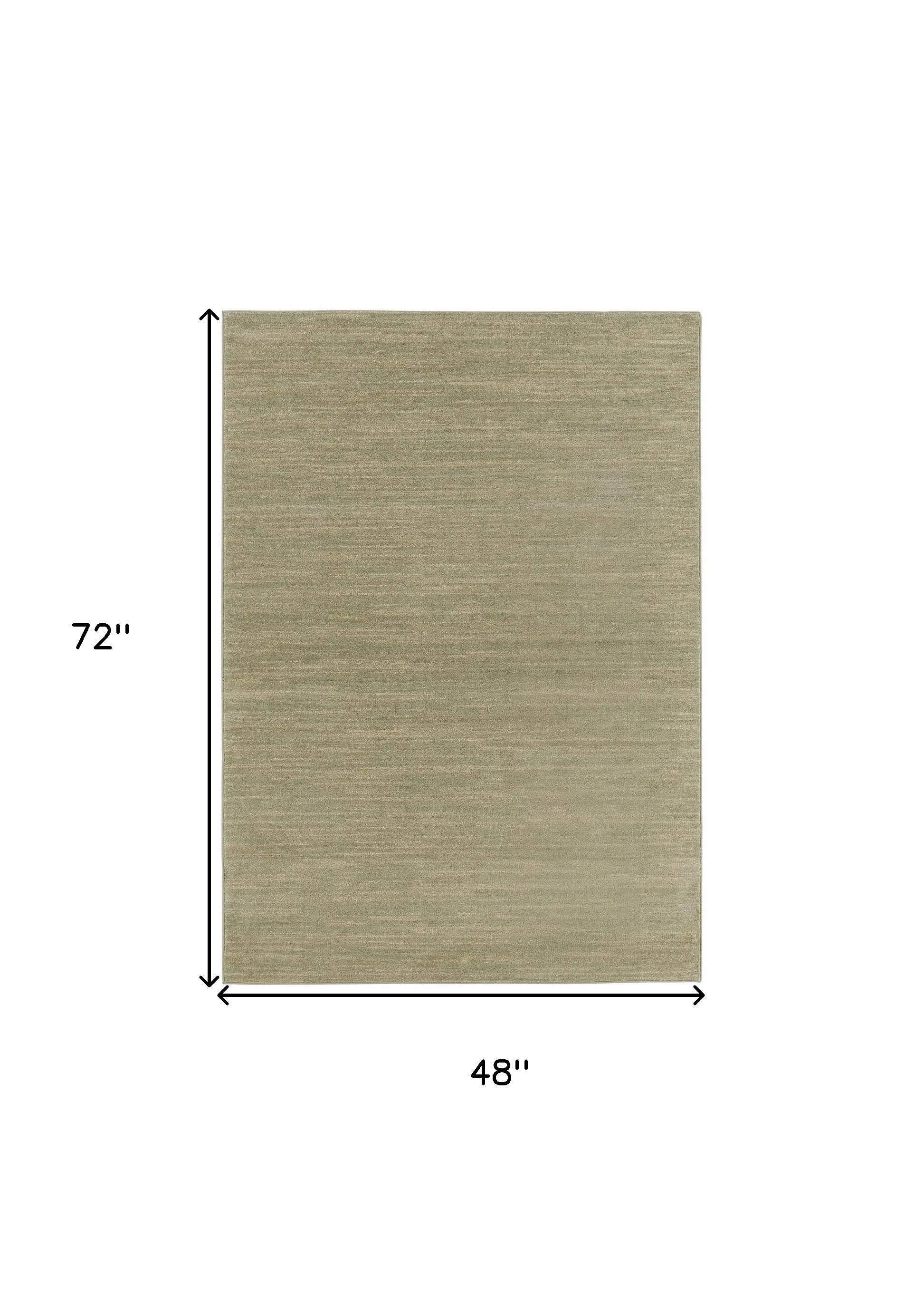 4' X 6' Green And Gold Abstract Indoor Outdoor Area Rug Homeroots Outdoor
