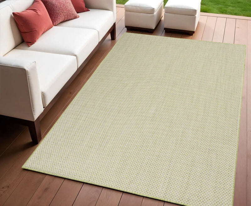 4' X 6' Green Geometric Power Loom Area Rug Homeroots Outdoor