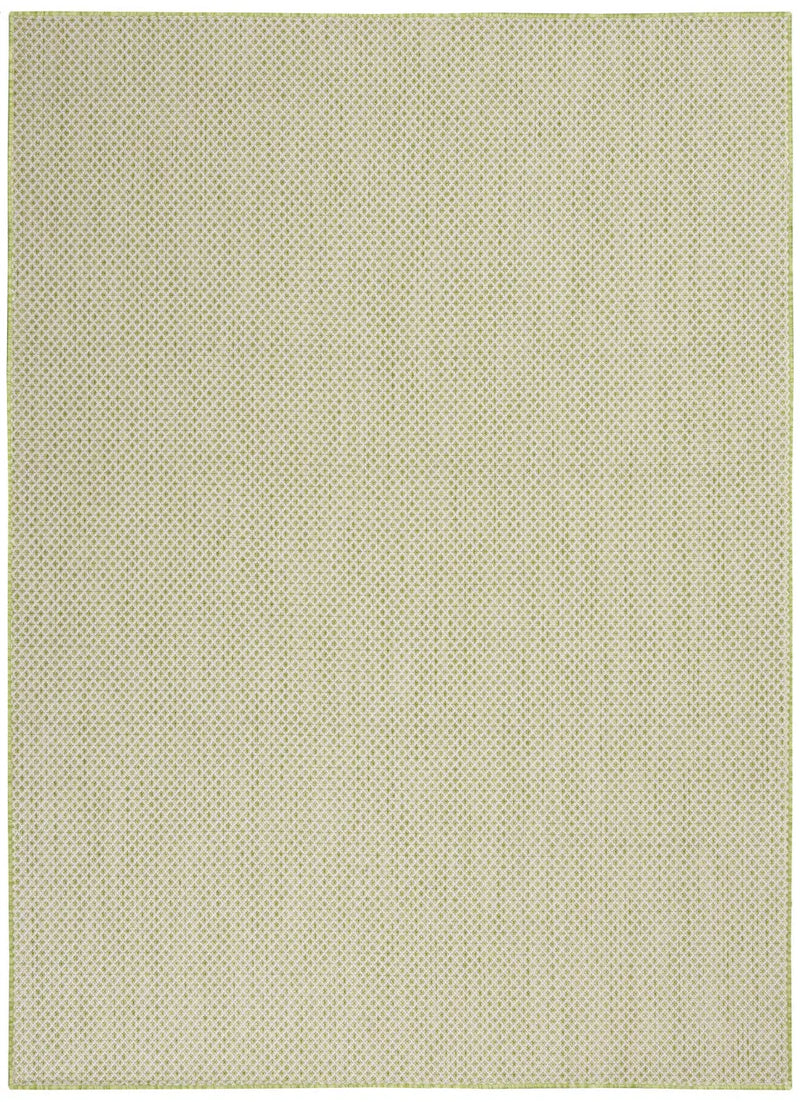 4' X 6' Green Geometric Power Loom Area Rug Homeroots Outdoor