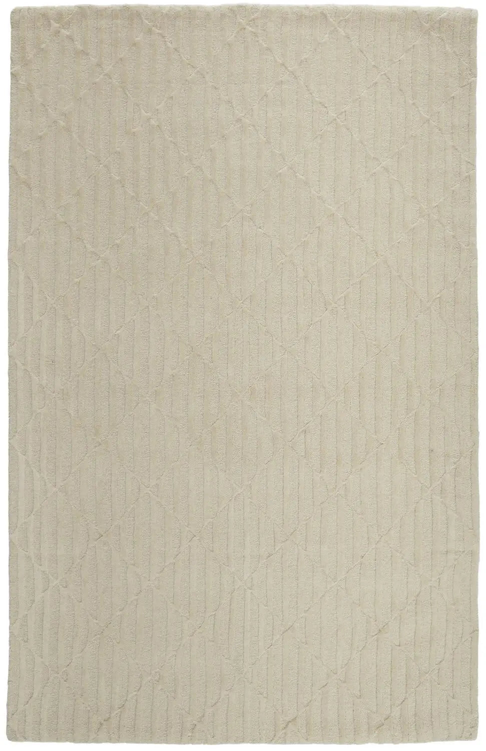 4' X 6' Ivory And Beige Wool Hand Tufted Area Rug Homeroots Home Decor
