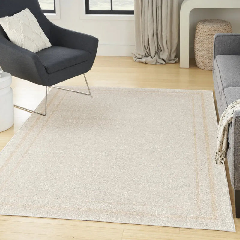 4' X 6' Ivory And Gold Indoor Outdoor Area Rug Homeroots Outdoor