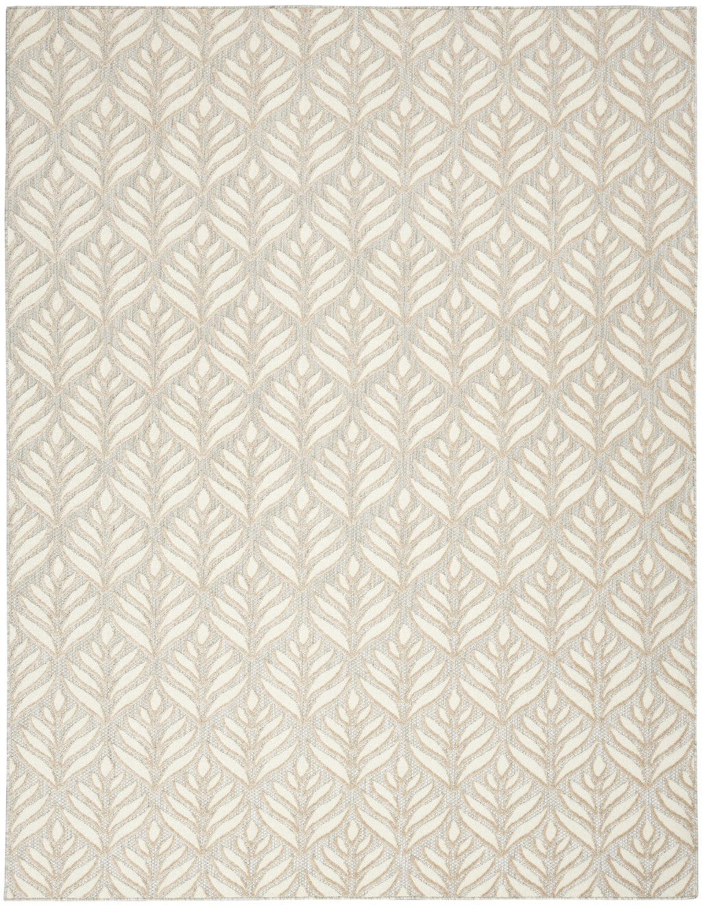 4' X 6' Ivory And Grey Floral Stain Resistant Non Skid Area Rug Homeroots Outdoor