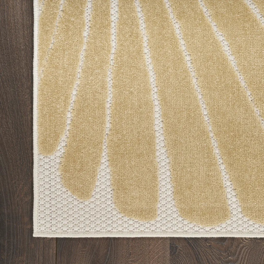 4' X 6' Ivory Orange And Blue Indoor Outdoor Area Rug Homeroots Outdoor