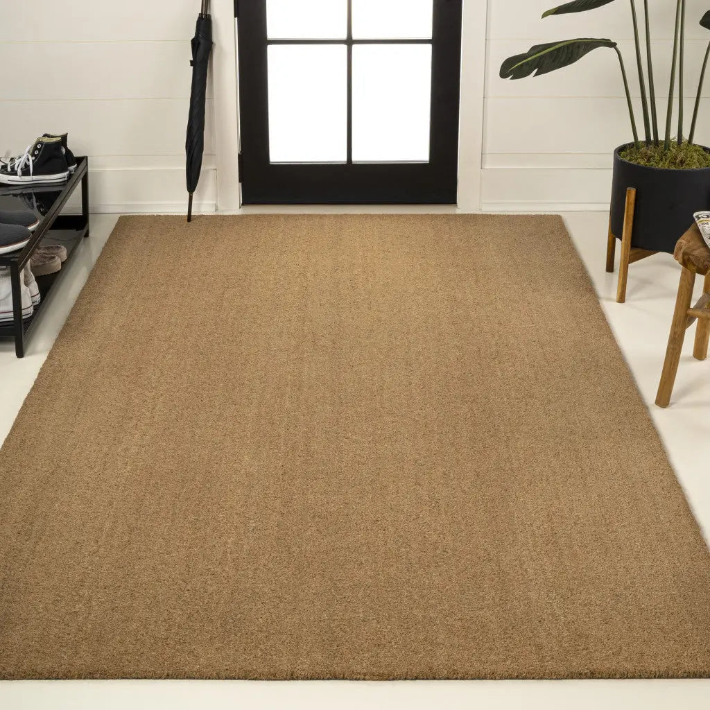4' X 6' Light Brown Indoor Outdoor Area Rug Homeroots Outdoor