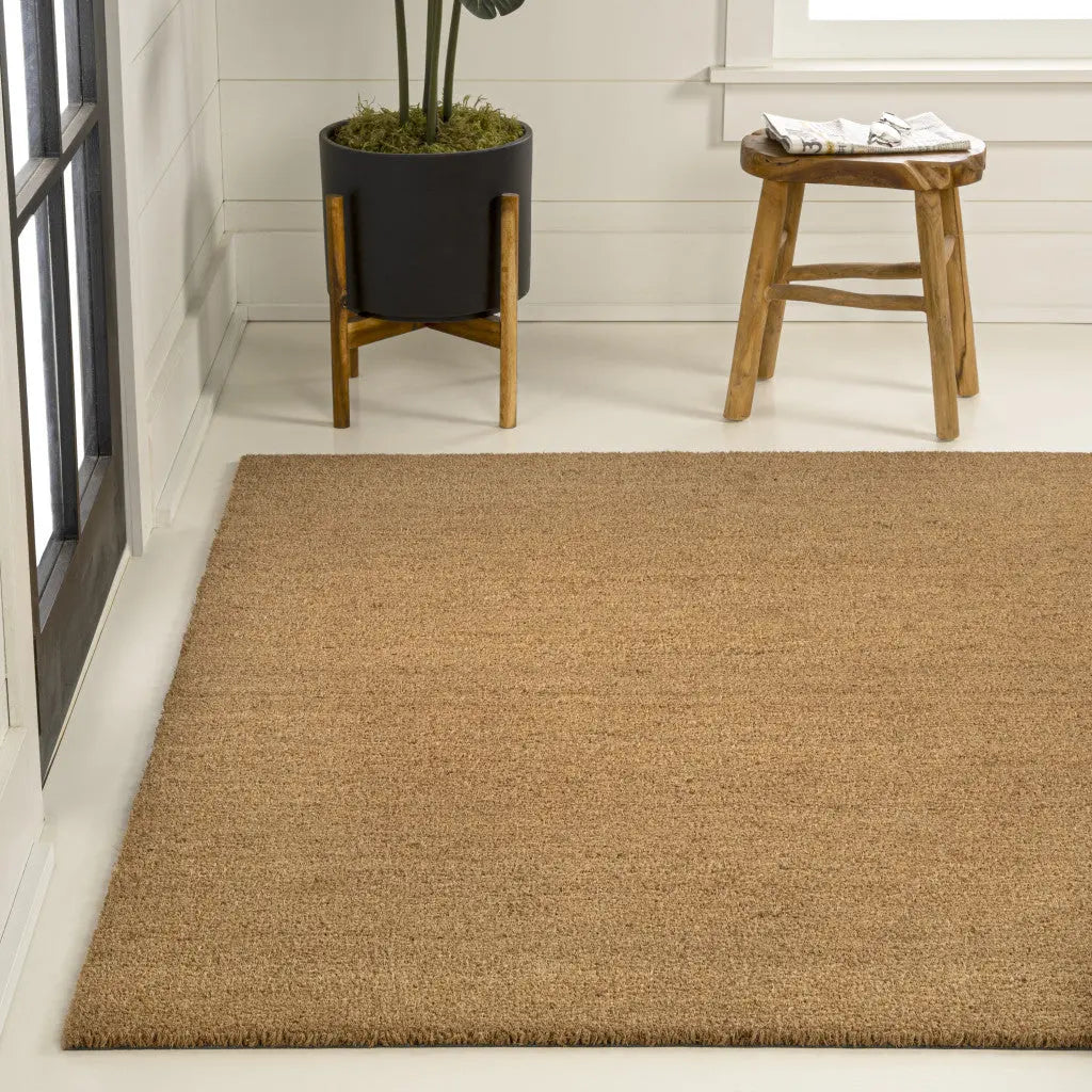 4' X 6' Light Brown Indoor Outdoor Area Rug Homeroots Outdoor