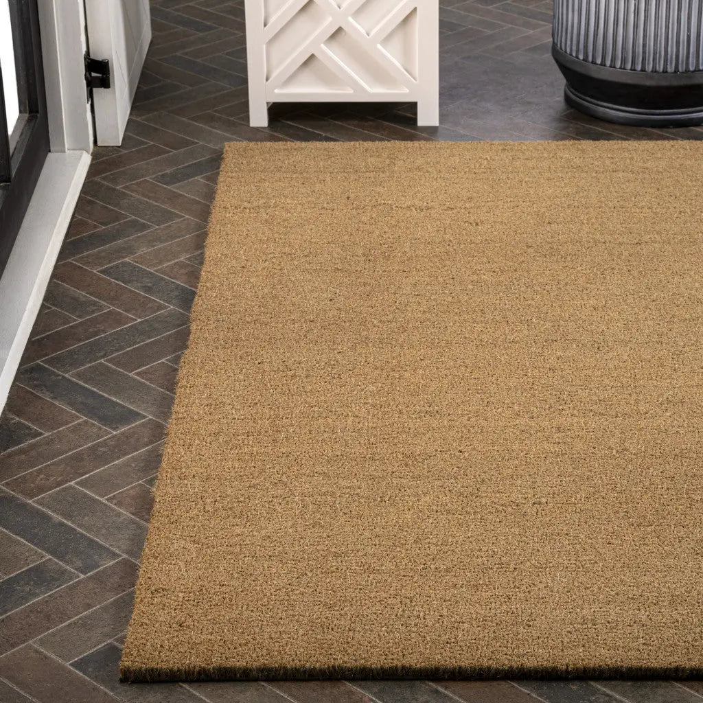 4' X 6' Light Brown Indoor Outdoor Area Rug Homeroots Outdoor