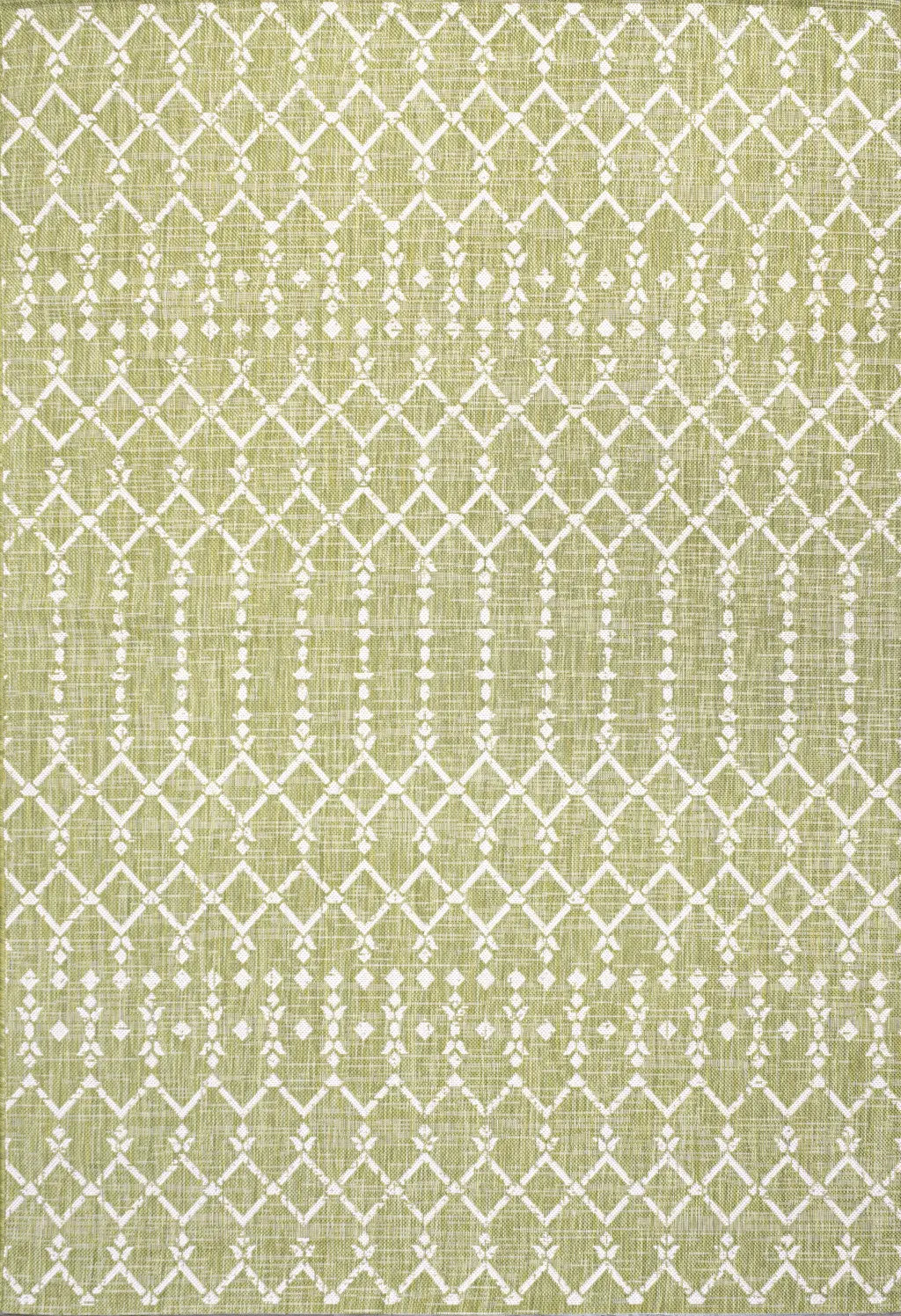 4' X 6' Light Green And Cream Trellis Indoor Outdoor Area Rug Homeroots Outdoor