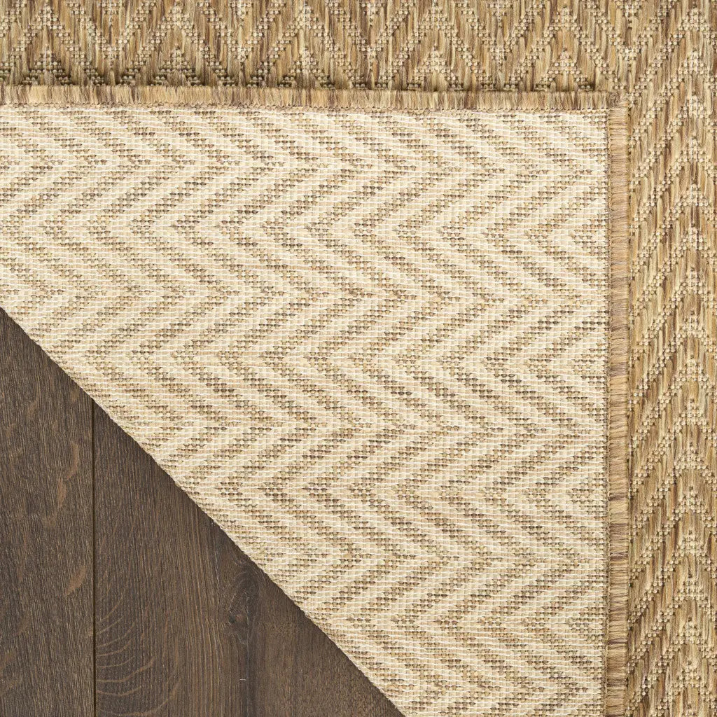 4' X 6' Natural Geometric Indoor Outdoor Area Rug Homeroots Outdoor