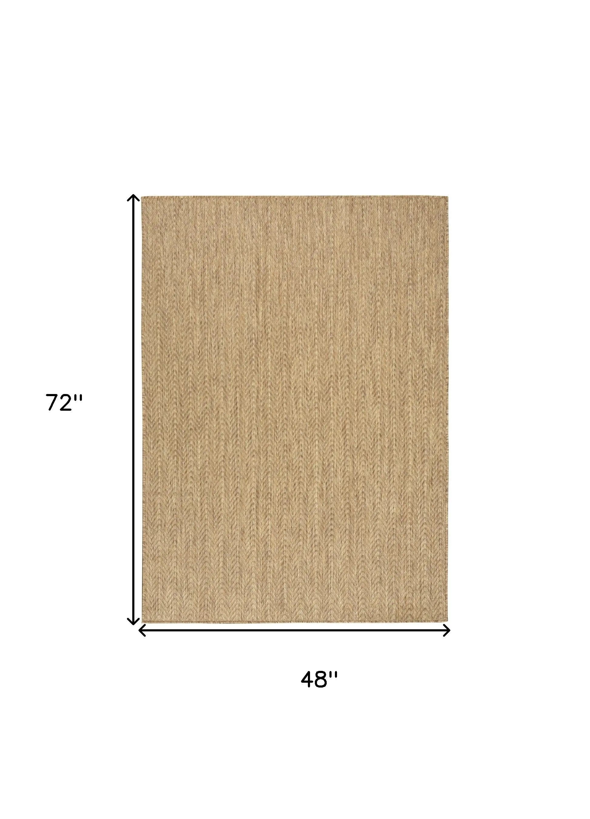 4' X 6' Natural Geometric Indoor Outdoor Area Rug Homeroots Outdoor