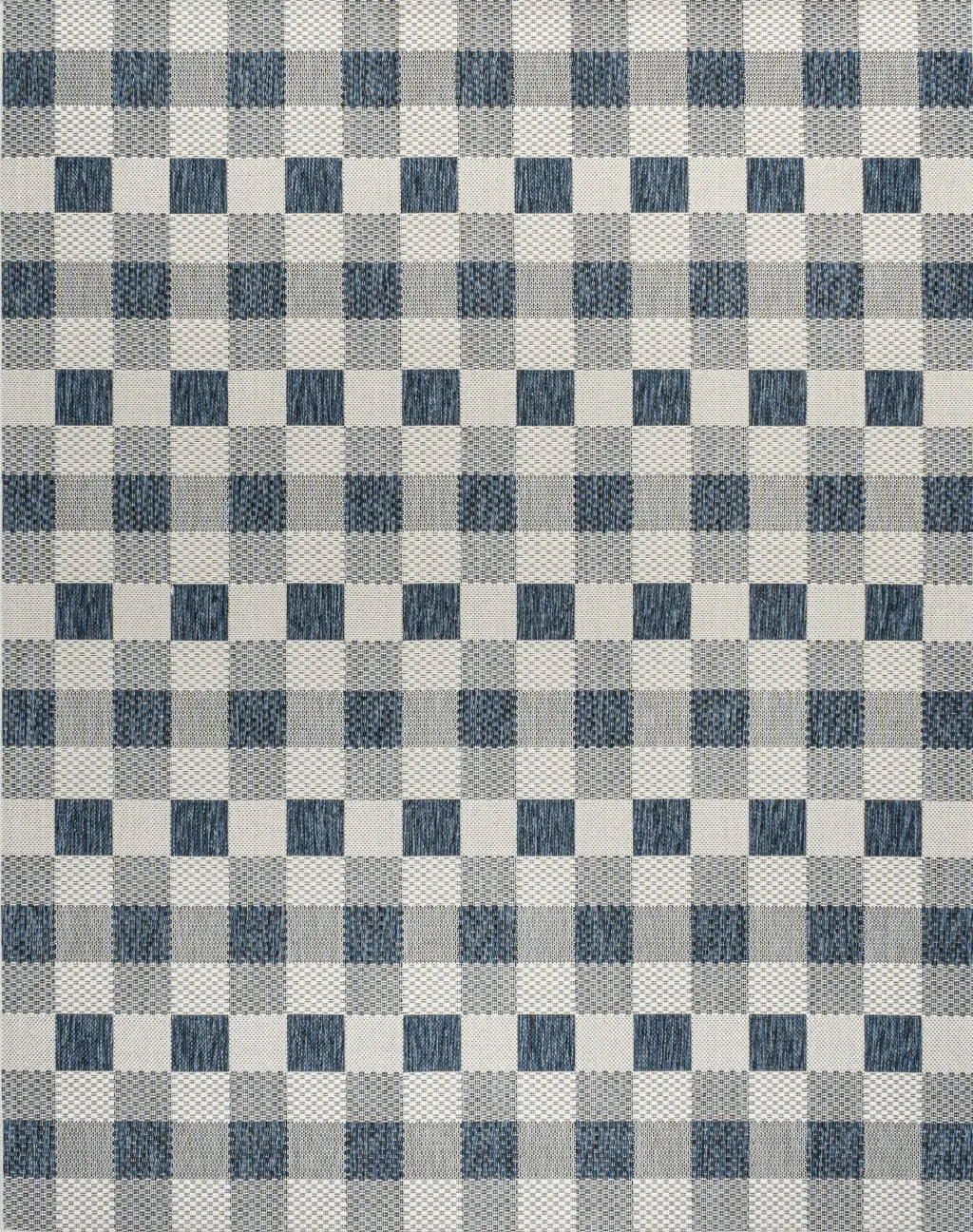 4' X 6' Navy Blue And Cream Geometric Indoor Outdoor Area Rug Homeroots Outdoor