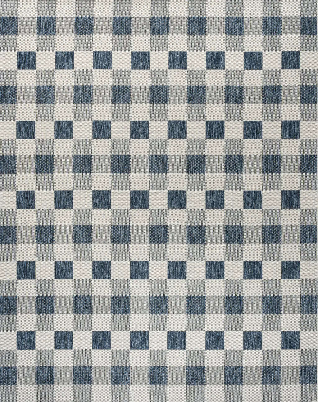 4' X 6' Navy Blue And Cream Geometric Indoor Outdoor Area Rug Homeroots Outdoor
